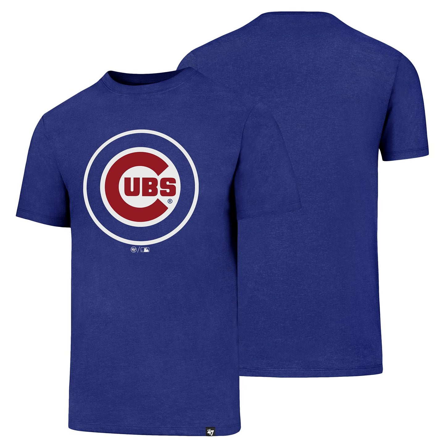 Mens Chicago Cubs Royal Blue Primary Logo Imprint Club Tee By 47 Brand