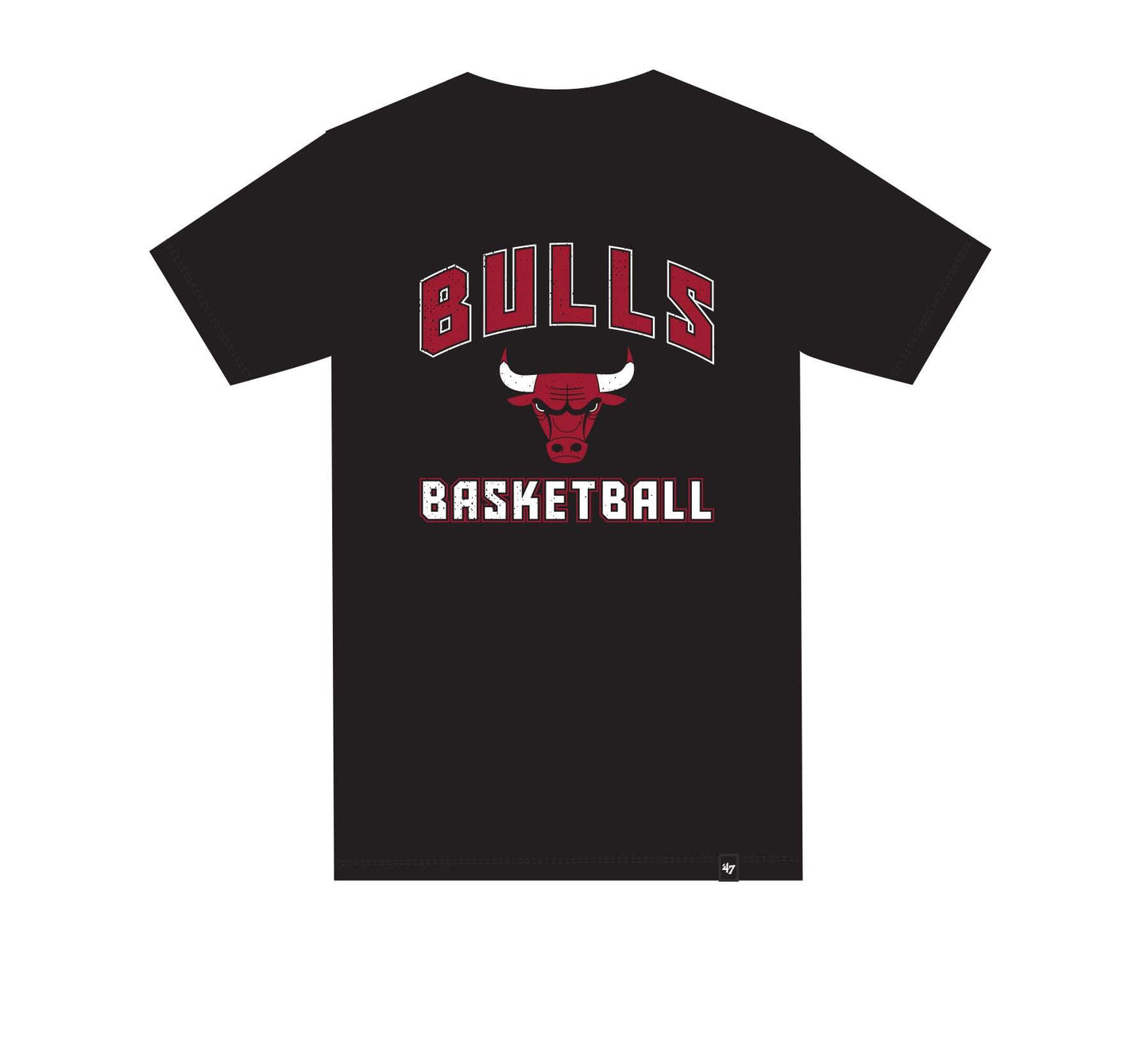 Mens Chicago Bulls '47 Brand Black Game Changer Super Rival Short Sleeve Tee