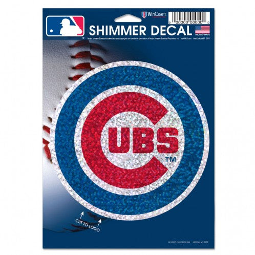 Chicago Cubs MLB Shimmer Decal By Wincraft