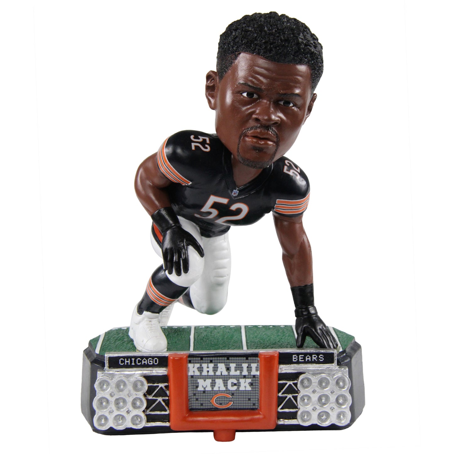 Chicago Bears Khalil Mack Stadium Lights Bobblehead By Forever Collectibles
