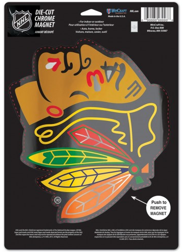Chicago Blackhawks 6.25X9 Chrome Magnet By Wincraft