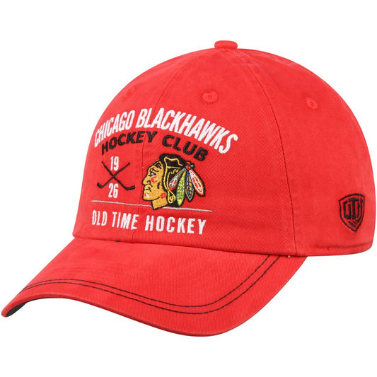 Old Time Hockey Chicago Blackhawks Red Dover Slouch Adjustable Hat