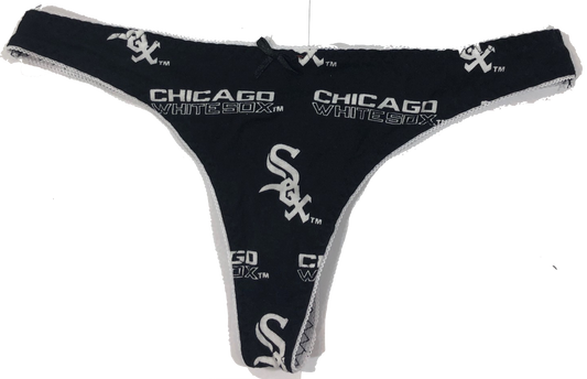 Concepts Sport Chicago White Sox Women's Black All Over Print Thong - Pro Jersey Sports