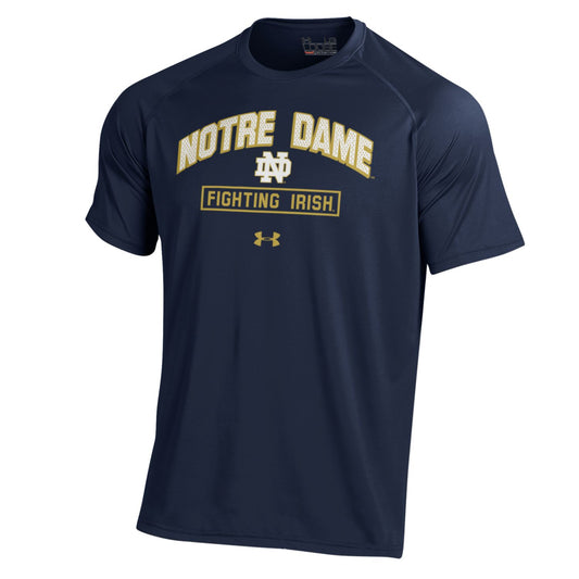 Men's NCAA Notre Dame Fighting Irish Heatgear Navy Short Sleeve Tech Tee