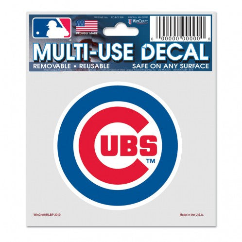 Chicago Cubs Primary Logo 3X4 Multi Use Decal