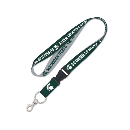 Michigan State Spartans Double Sided Lanyard With Detachable Buckle