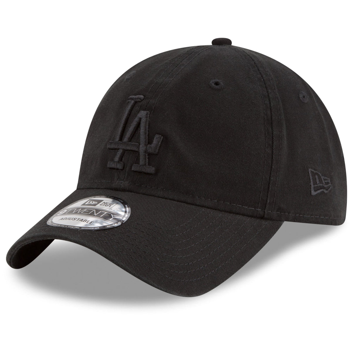 Men's New Era Black Los Angeles Dodgers Tonal Core Classic 9TWENTY Adjustable Hat - Pro Jersey Sports