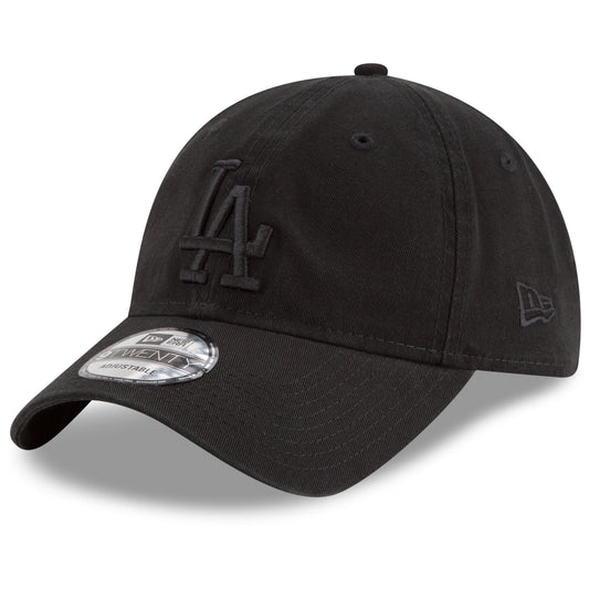Men's New Era Black Los Angeles Dodgers Tonal Core Classic 9TWENTY Adjustable Hat - Pro Jersey Sports