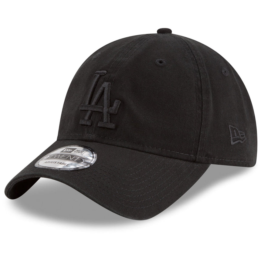 Men's New Era Black Los Angeles Dodgers Tonal Core Classic 9TWENTY Adjustable Hat - Pro Jersey Sports