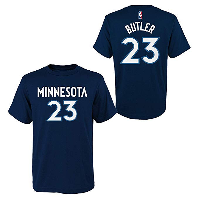 Youth Minnesota Timberwolves Jimmy Butler Name and Number Tee
