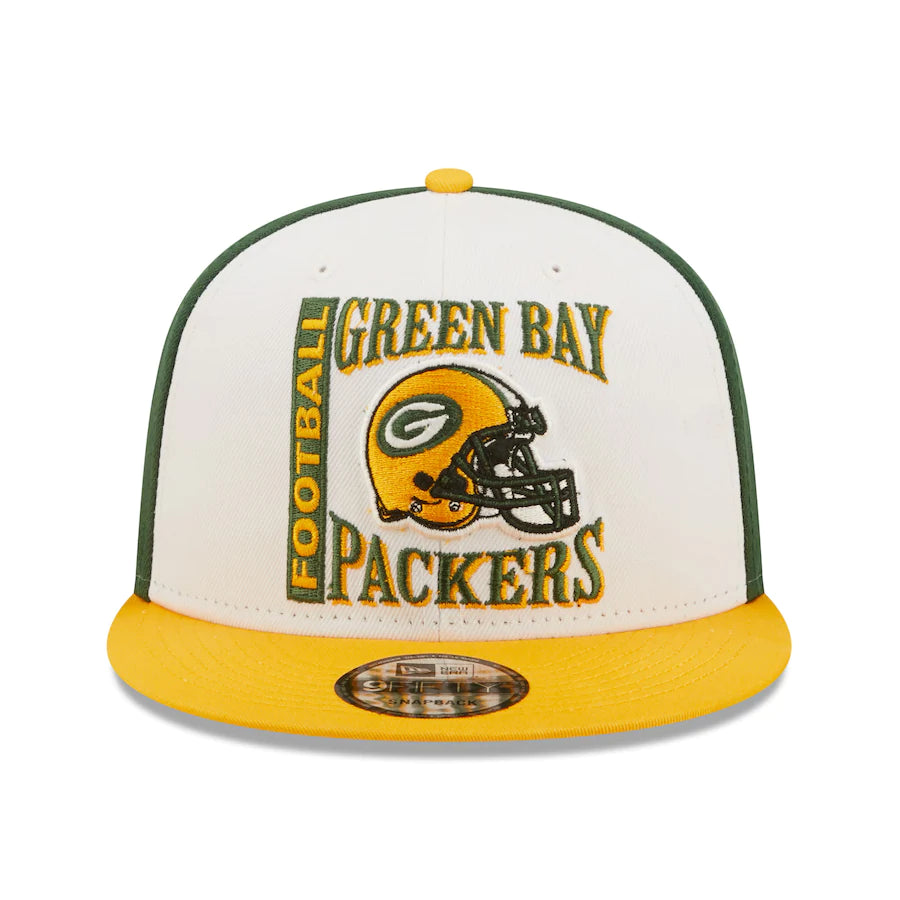 Green Bay Packers Retro Sport 3 Tone New Era 9FIFTY Snapback Hat