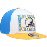 Los Angeles Chargers Retro Sport 3 Tone New Era 9FIFTY Snapback Hat - Pro Jersey Sports