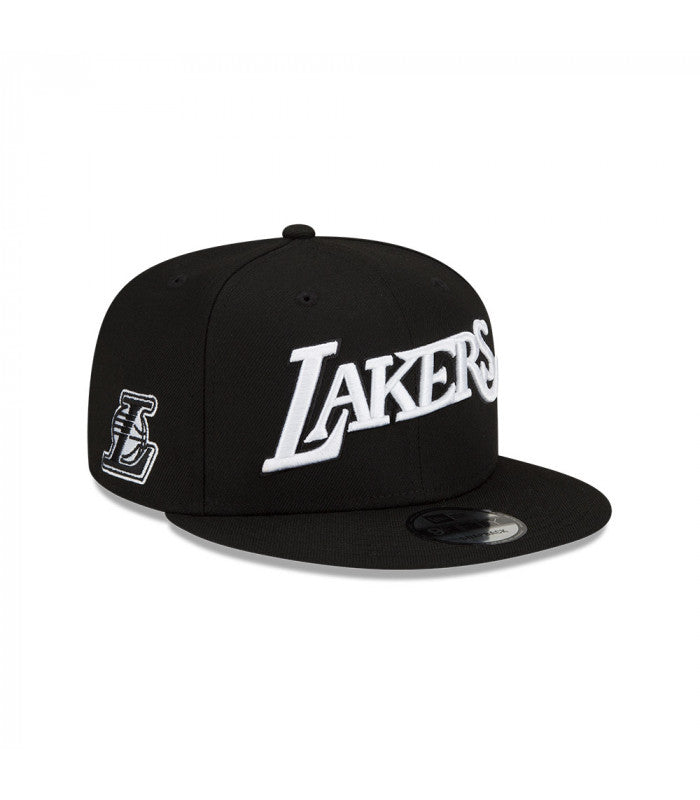 Los Angeles Lakers NBA 2021-2022 City Edition Home Black New Era 9FIFTY Snapback Adjustable Hat