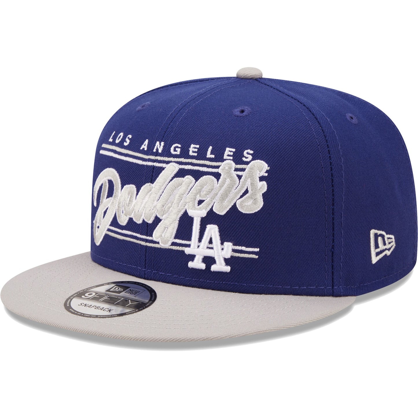 Men's Los Angeles Dodgers New Era Royal/Charcoal Team Script 9FIFTY Adjustable Snapback Hat