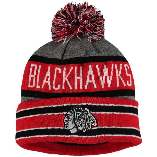 Chicago Blackhawks Old Time Hockey Storm Cuffed Knit Hat with Pom - Pro Jersey Sports - 1
