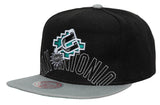 Men's San Antonio Spurs Mitchell & Ness 2 Tone Black and Gray Low Big Face Hardwood Classics Snapback Hat - Pro Jersey Sports