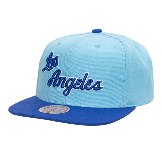 Mens NBA Los Angeles Lakers Blue 2-Tone 2.0 Snapback Hat By Mitchell And Ness