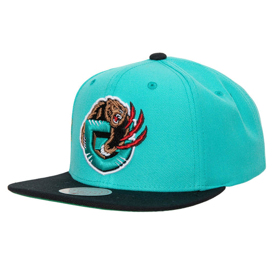 Vancouver Grizzlies Mitchell & Ness HWC 2-Tone Teal/Black 2.0 Snapback Hat