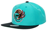 Vancouver Grizzlies Mitchell & Ness HWC 2-Tone Teal/Black 2.0 Snapback Hat - Pro Jersey Sports