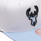 Men's Milwaukee Bucks Mitchell & Ness University Home 2 Tone Snapback Hat - Pro Jersey Sports