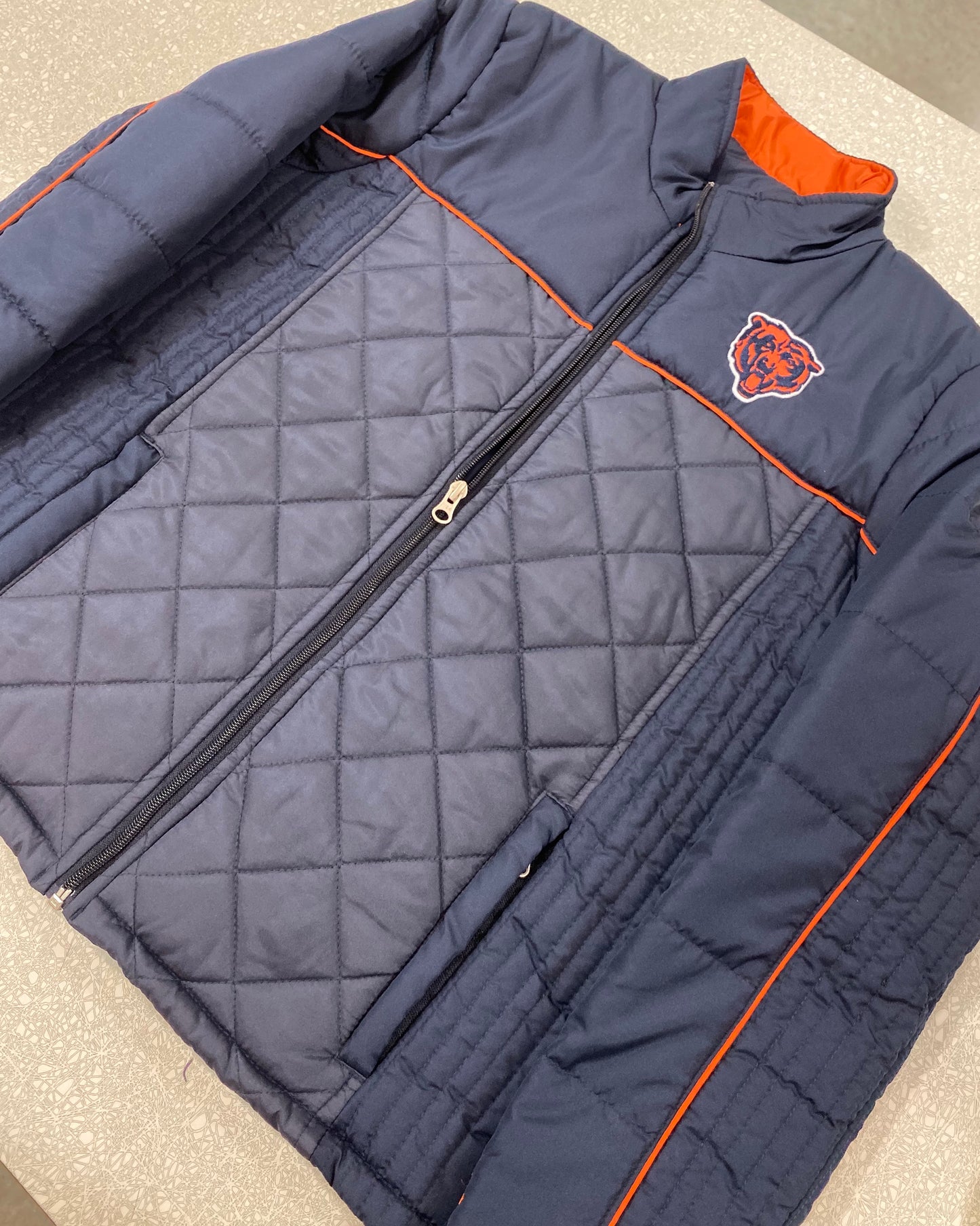 Women's Chicago Bears Quilted Navy Jacket