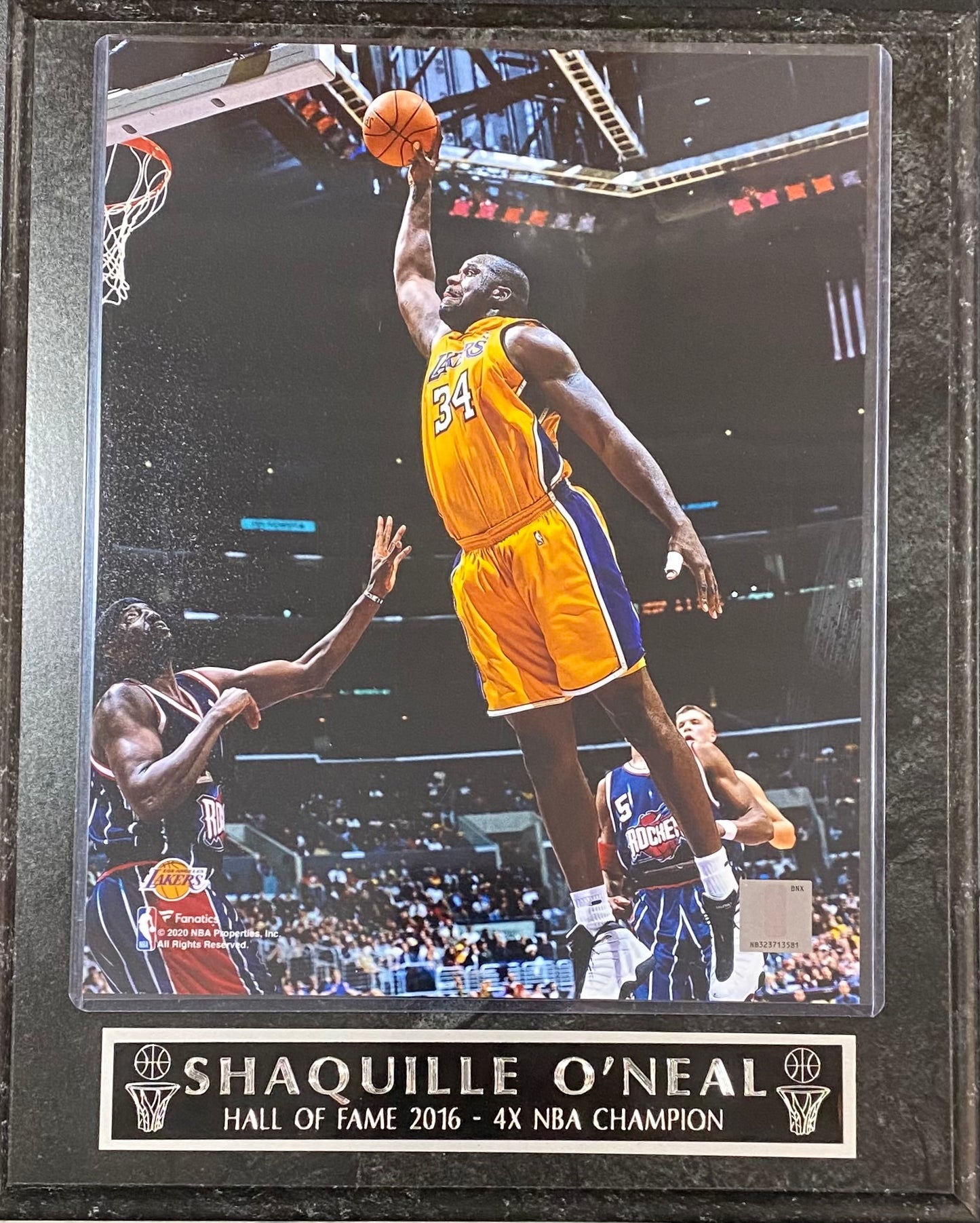 Shaquille O'Neal Los Angeles Lakers Plaque