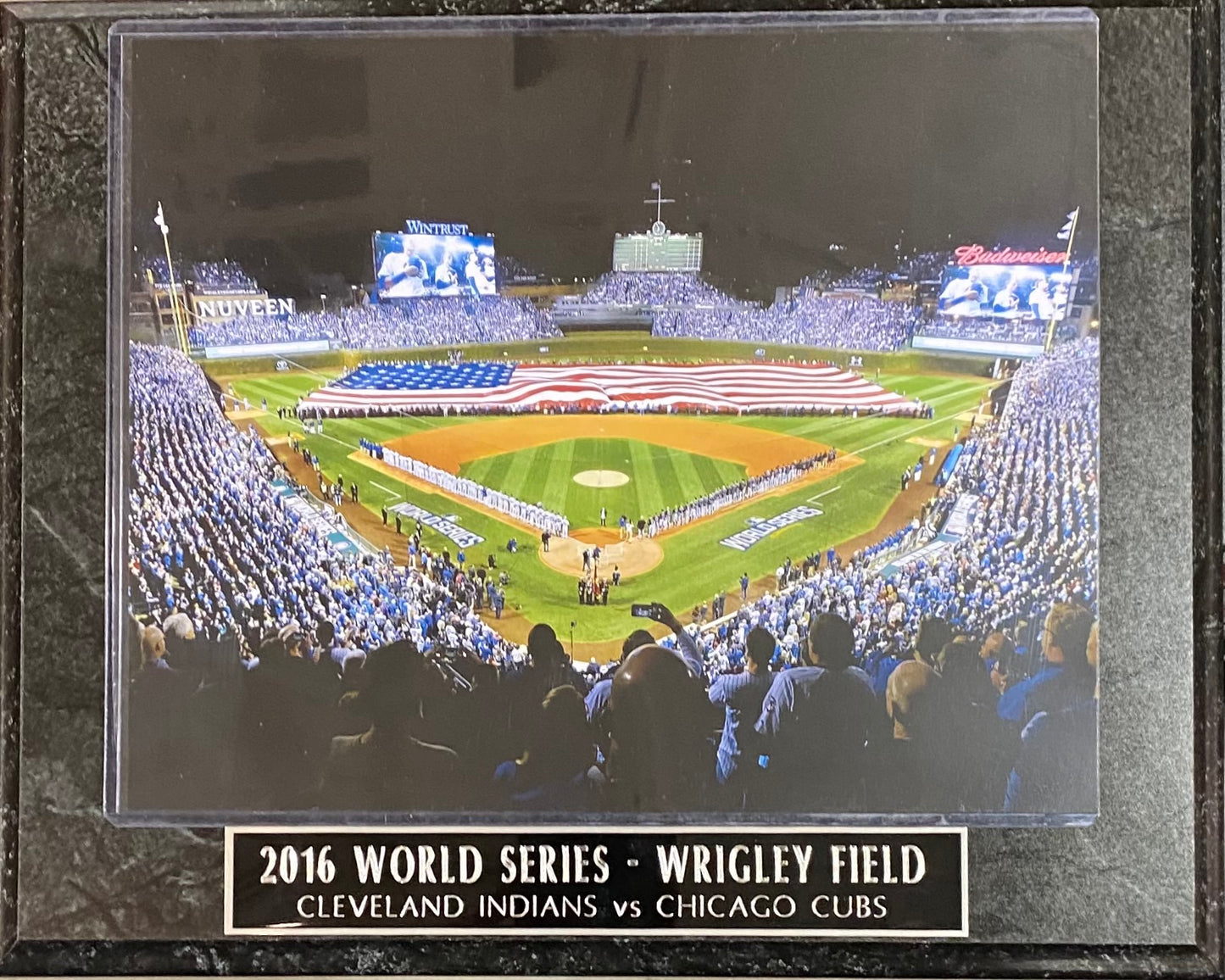 Chicago Cubs Wrigley Field 2016 World Series Game 3 National Anthem Wall Plaque