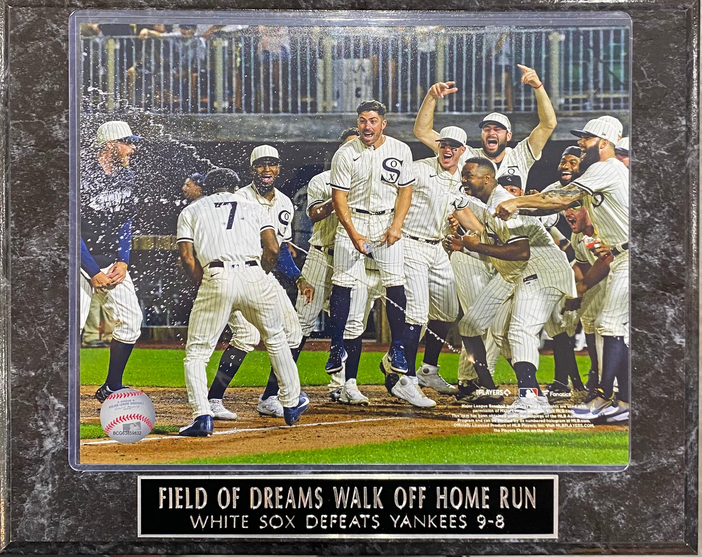 Field Of Dreams Game Walk Off Home Run White Sox Defeat Yankees 9-8 Wall Plaque