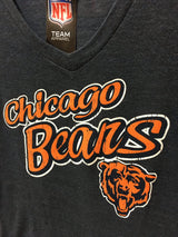 Womens Chicago Bears Cursive Script V-Neck Tee - Pro Jersey Sports