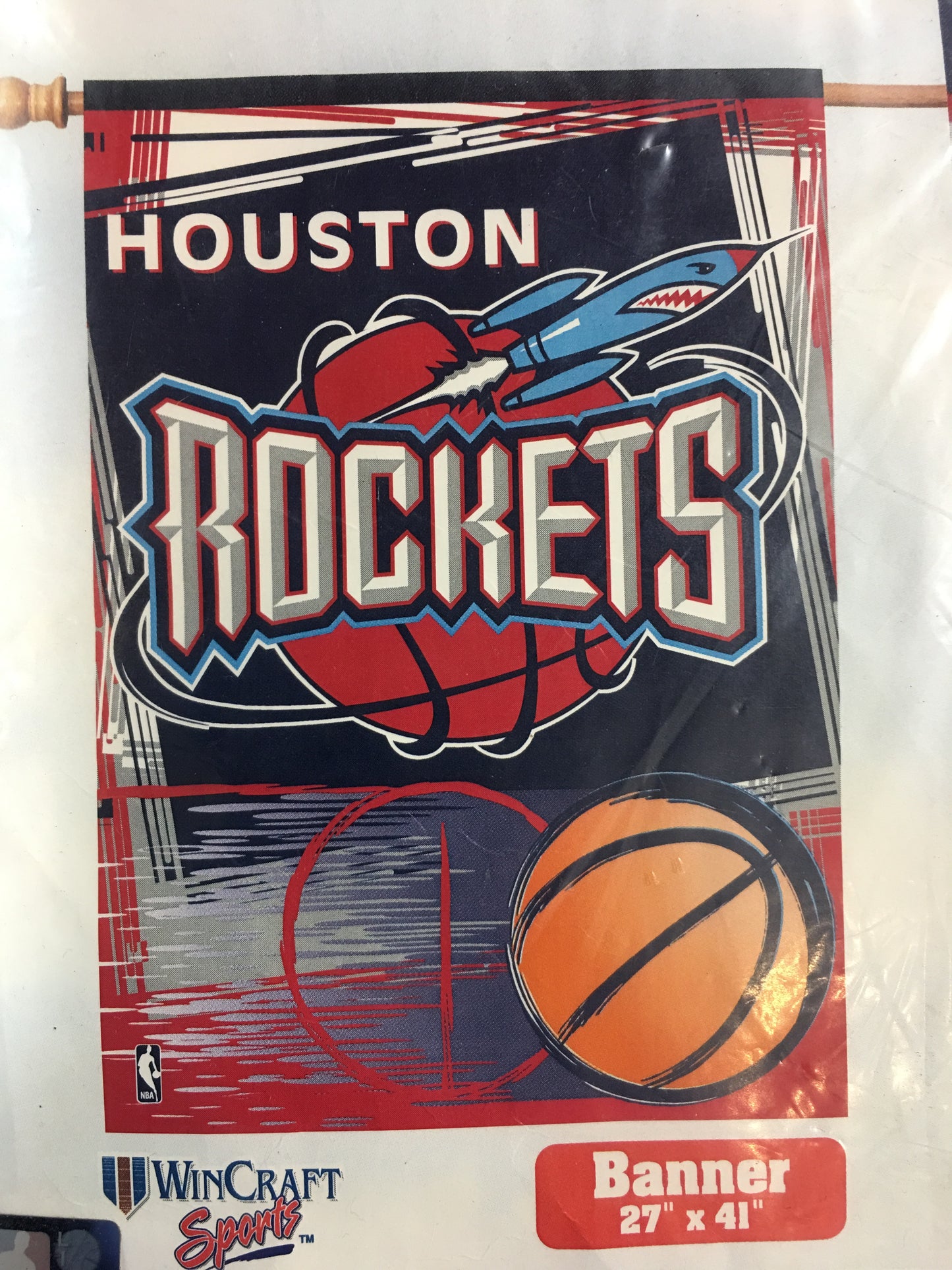Houston Rockets Retro Logo Banner Flag