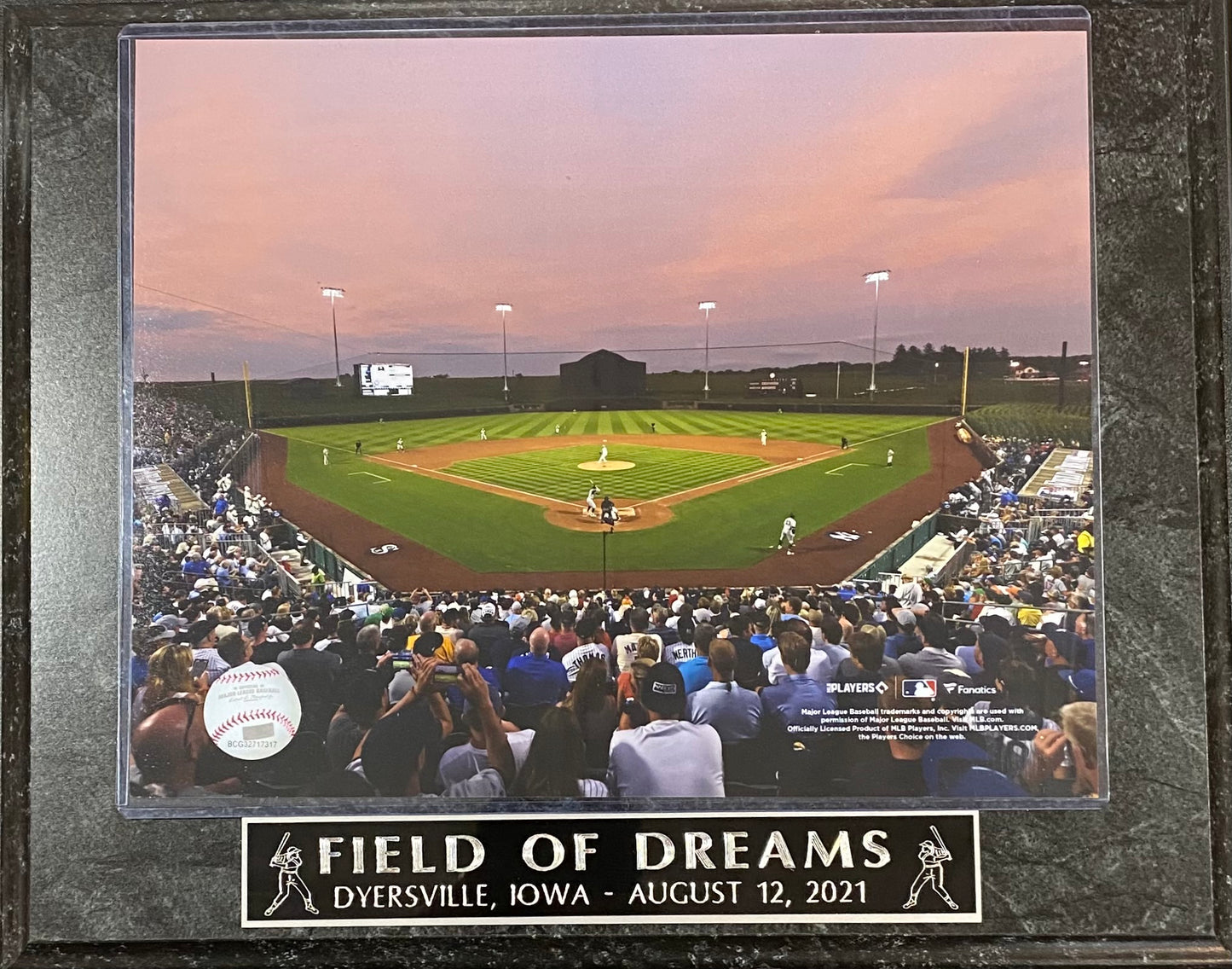 Field Of Dreams Game Dyersville, Iowa August 12th, 2021 Wall Plaque