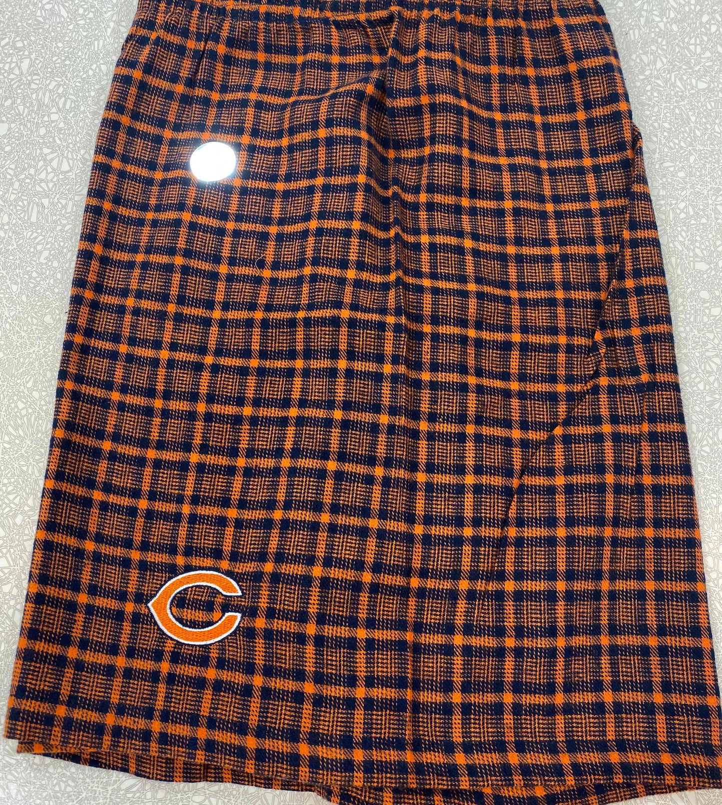 Men's Chicago Bears Orange Based Flannel Boxers