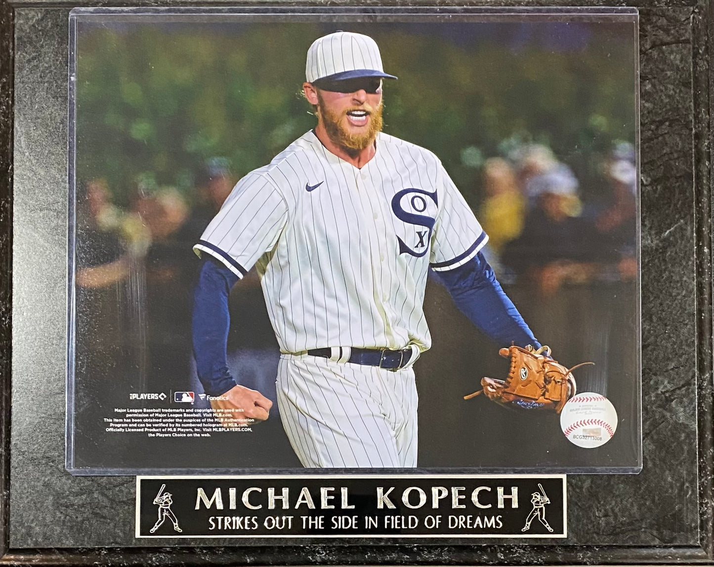 Michael Kopech Strikes Out The Side In The Field Of Dreams Wall Plaque