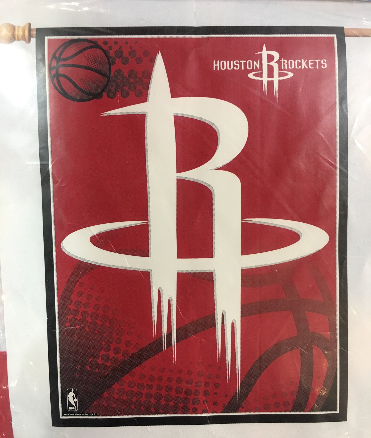 Houston Rockets Team Logo Vertical Flag