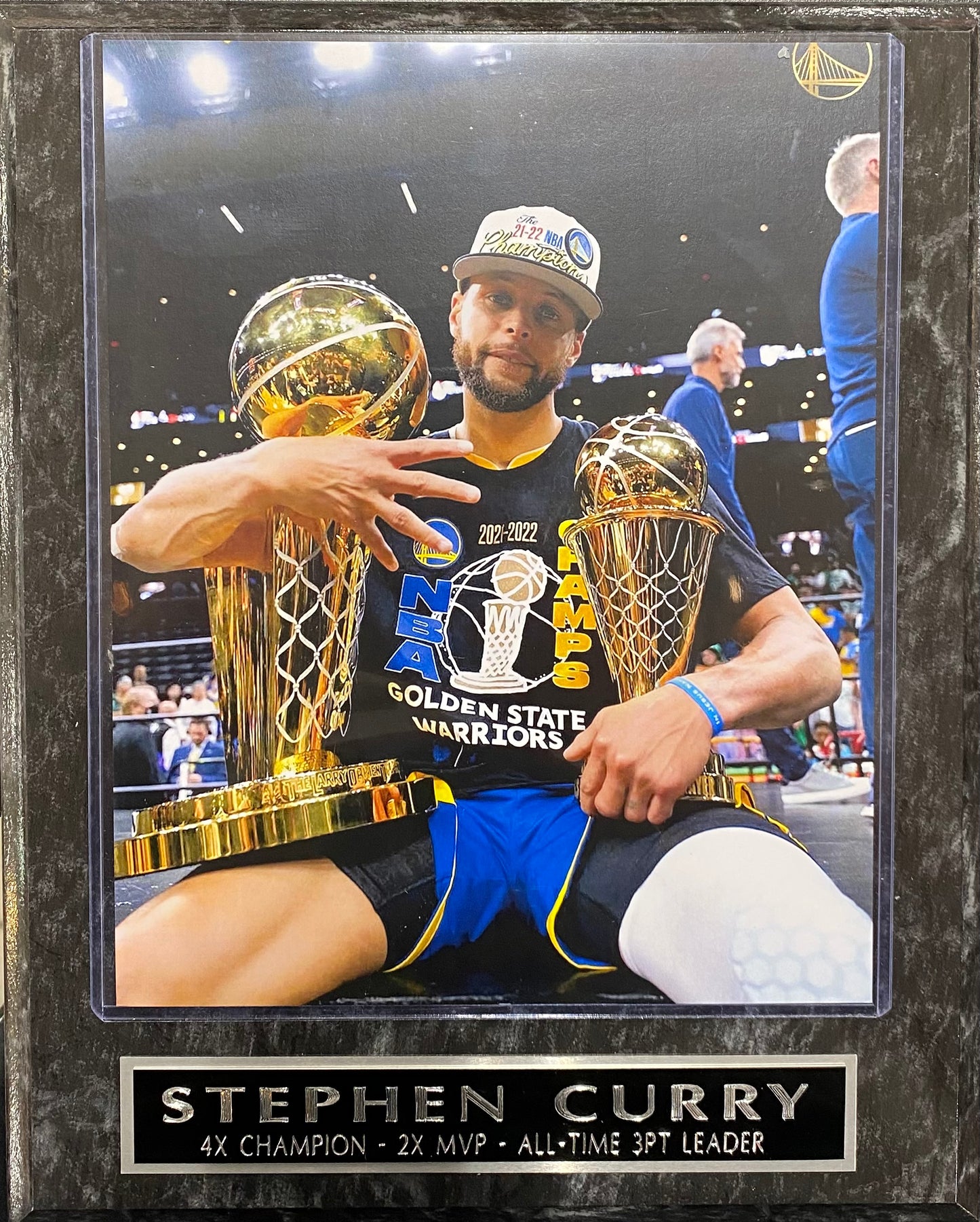 Stephen Curry Four-Time NBA Champion Plaque