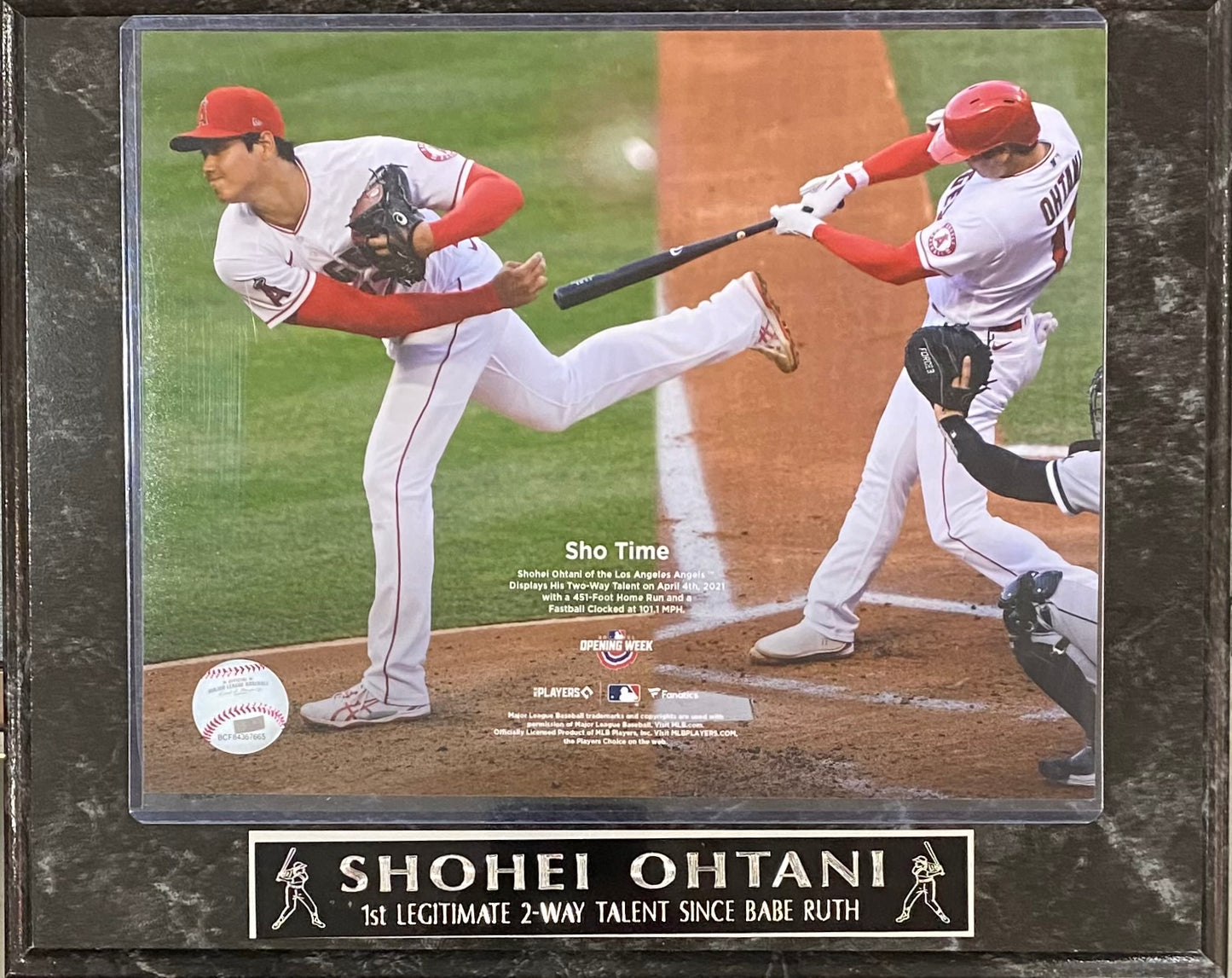 Shohei Ohtani 1st Legitimate 2-Way Talent Since Babe Ruth  Plaque