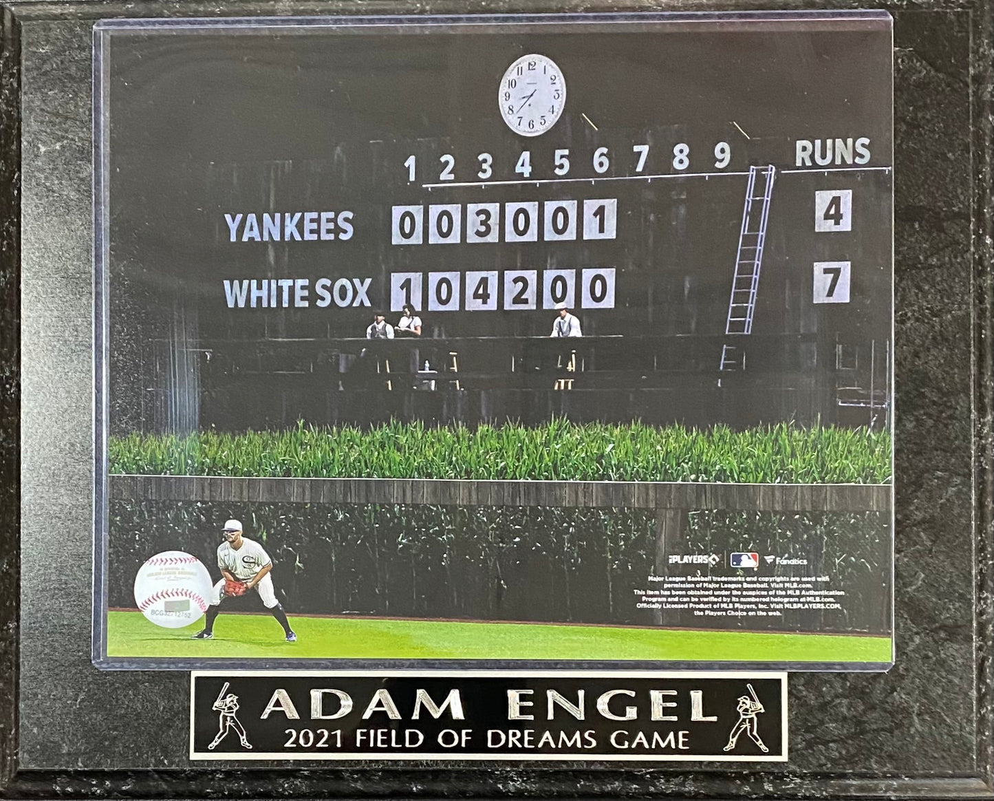 Adam Engel 2021 Field Of Dreams Game Wall Plaque