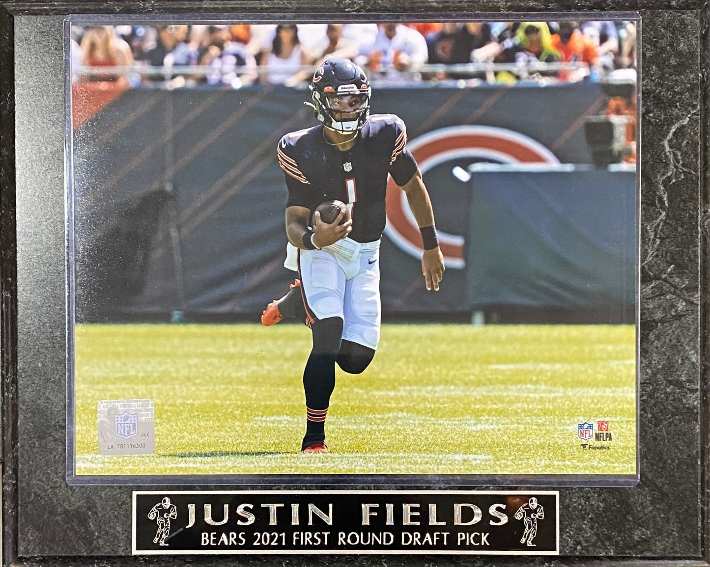 Justin Fields 2021 First Round Draft Pick Bears Plaque