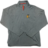 Men's Chicago Blackhawks Gray Metro Racing Stripes 1/4 Zip Track Jacket By Levelwear - Pro Jersey Sports