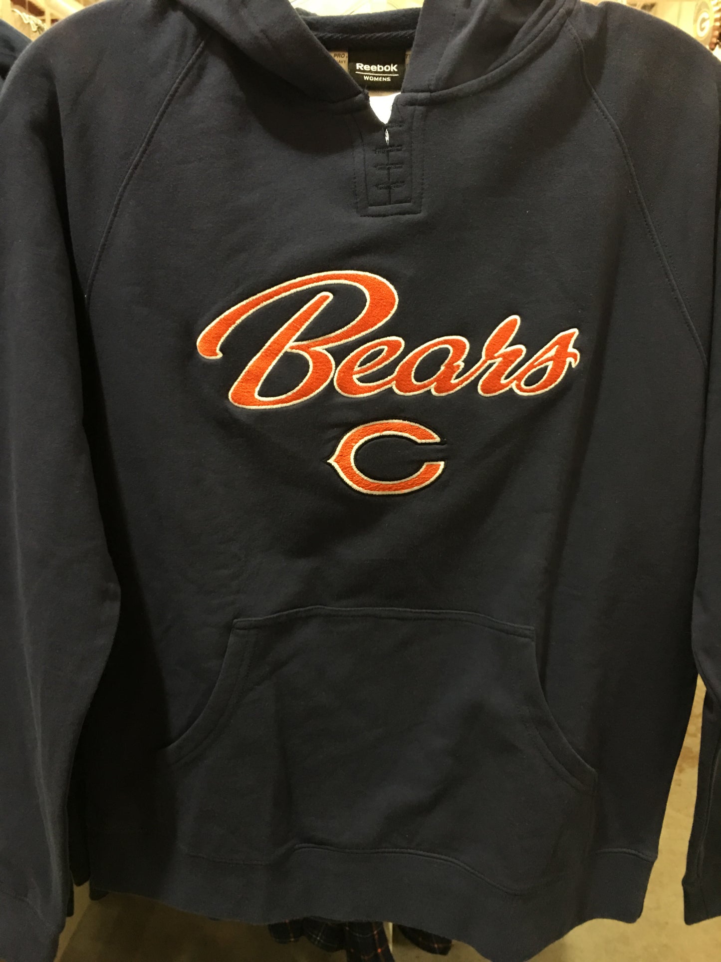 Womens Chicago Bears Script Hood Pullover Sweatshirt
