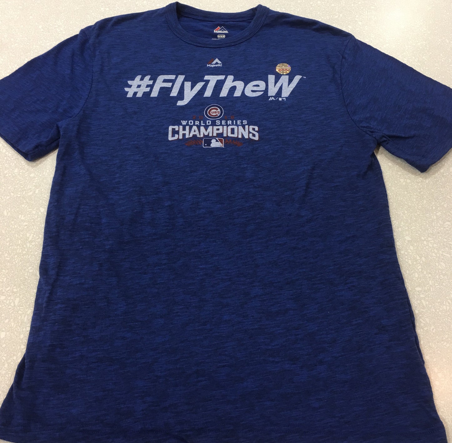 Men's Chicago Cubs World Series Champions #FLYTHEW Tee