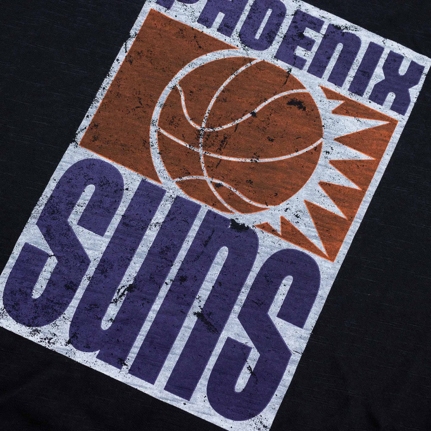 Men's Phoenix Suns NBA Legendary Slub Black Tee By Mitchell And Ness