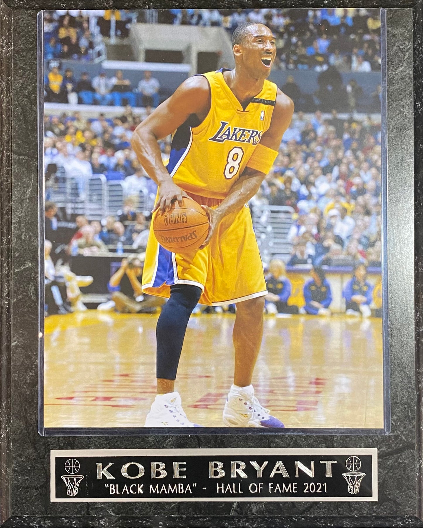 Kobe Bryant "Black Mamba" Los Angeles Lakers Hall of Fame 2021 Wall Plaque