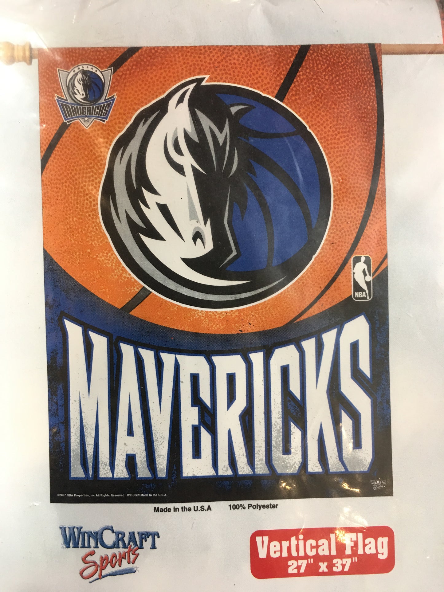 Dallas Mavericks Team Logo Vertical Flag