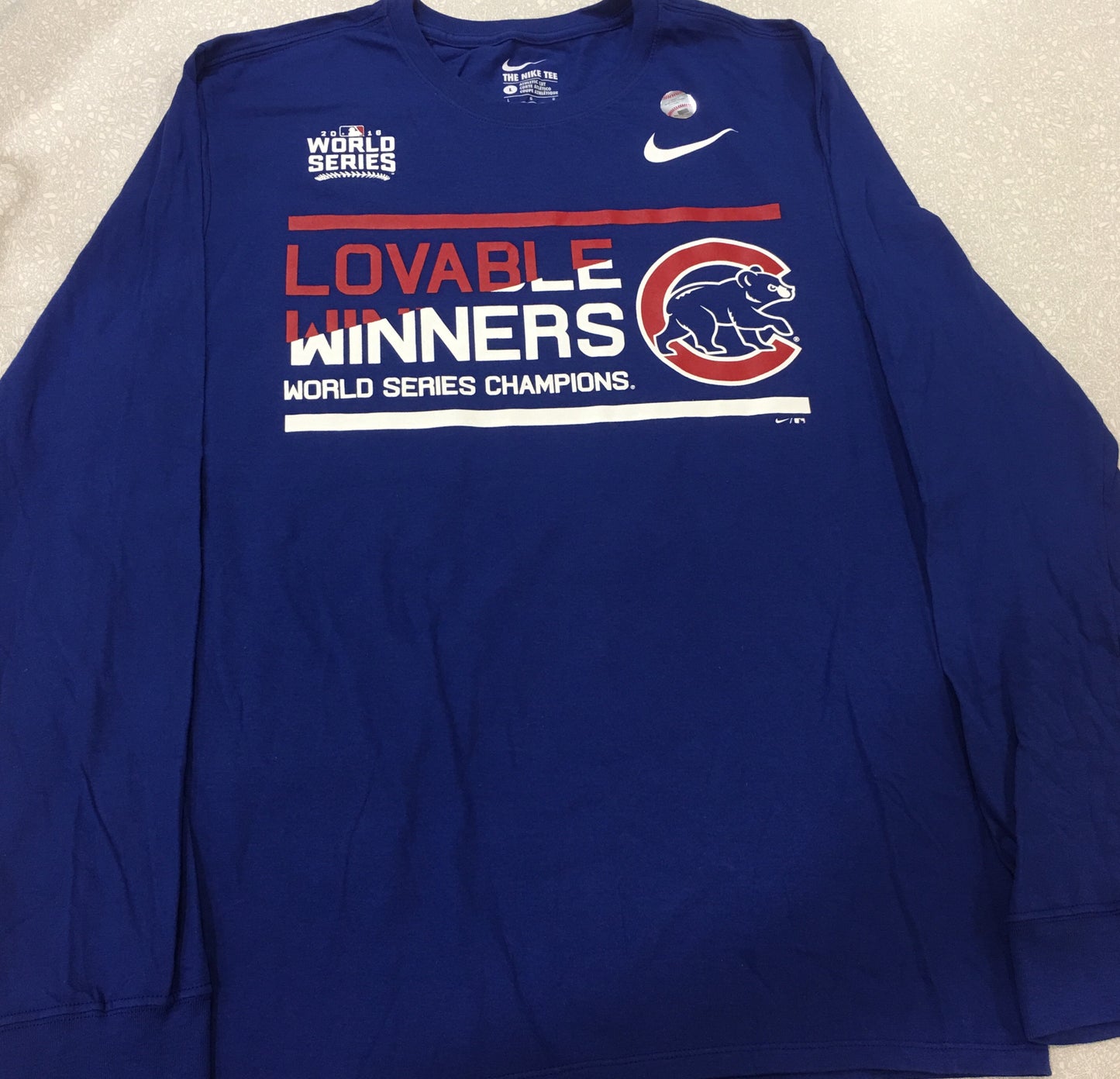 Men's Chicago Cubs Lovable Winners Champions Long Sleeve Shirt