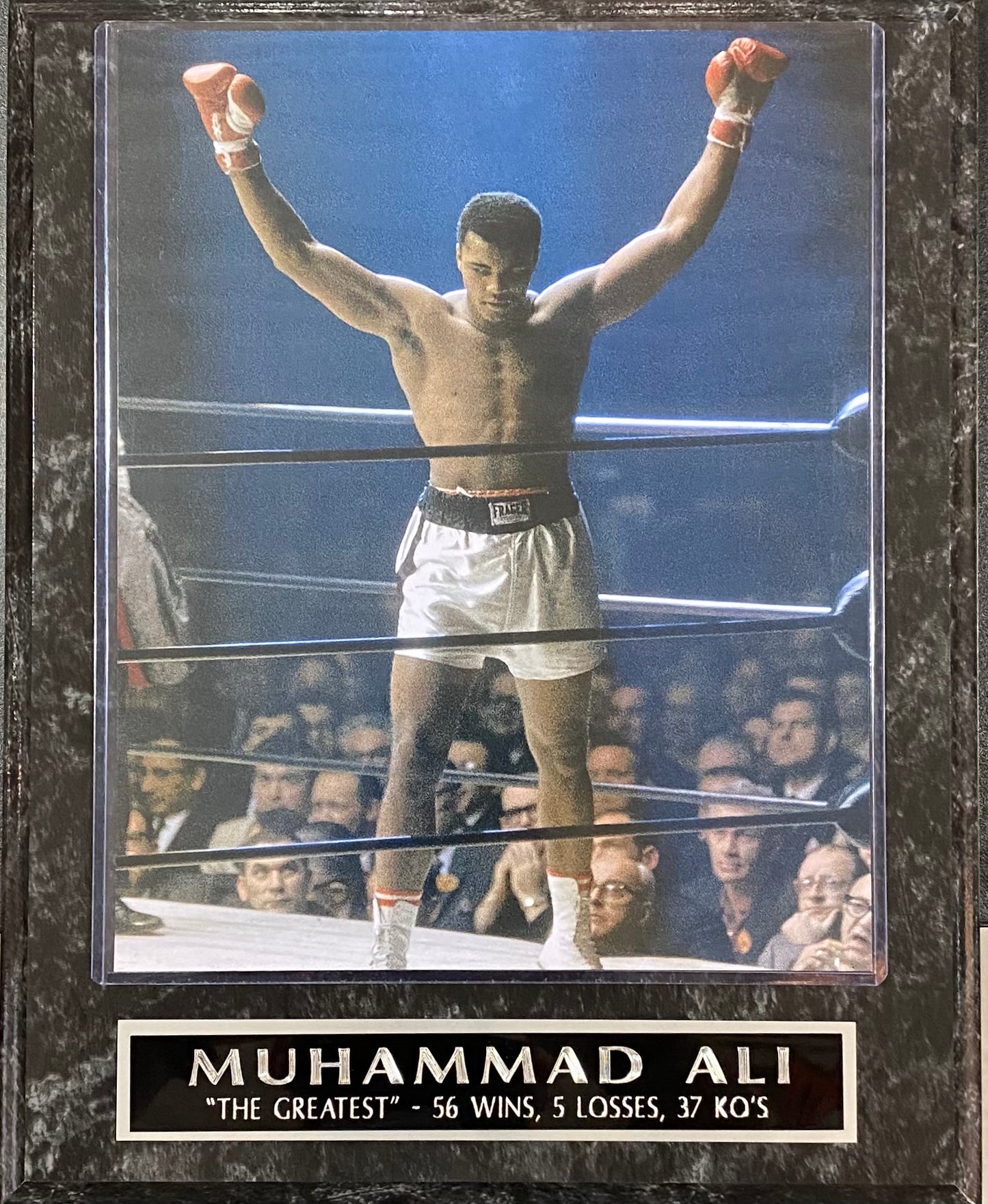 Muhammad Ali " The Greatest "  56 Wins, 5 losses, 37 KO's Wall Plaque