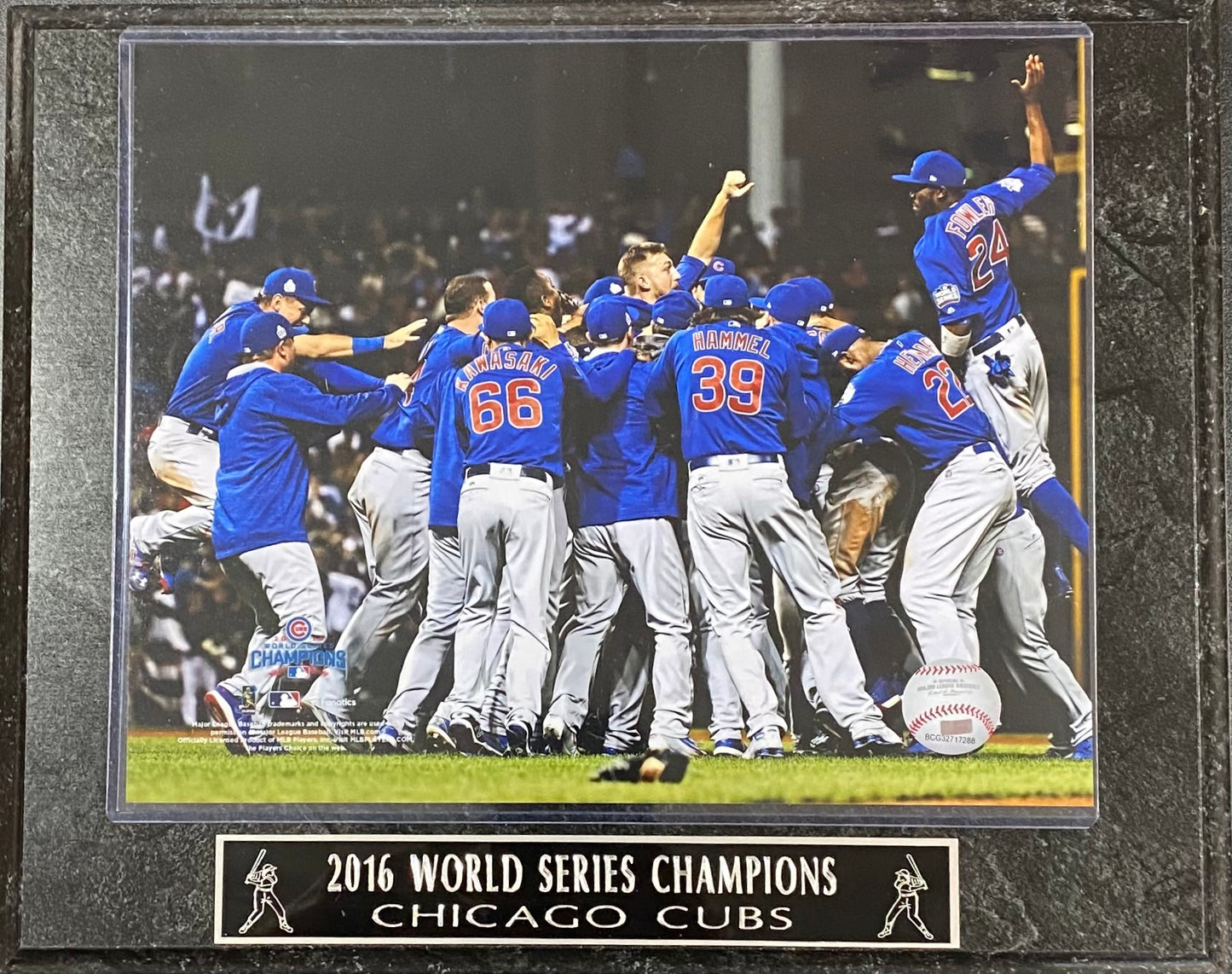 Chicago Cubs 2016 World Series Champions Wall Plaque