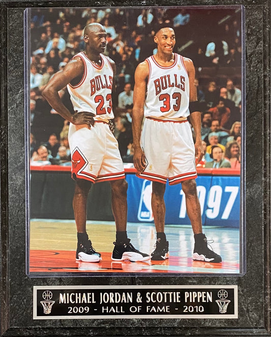 Michael Jordan & Scottie Pippen Chicago Bulls "2009-Hall of Fame-2010 Hall of Fame" Plaque