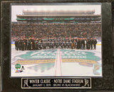 Winter Classic Notre Dame Stadium Chicago Blackhawks vs Boston Bruins Plaque - Pro Jersey Sports