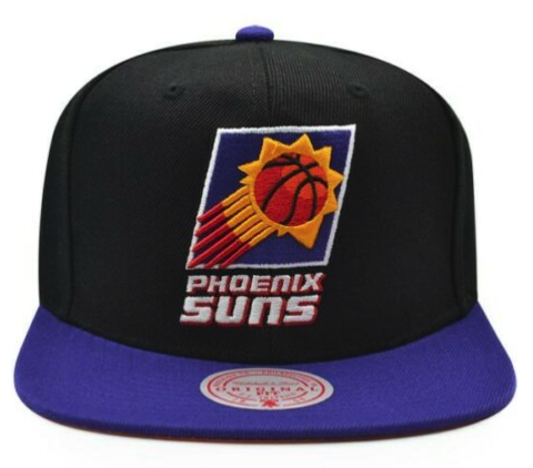Men's Mitchell & Ness Phoenix Suns Basic Core Black/Purple Adjustable Snapback Hat